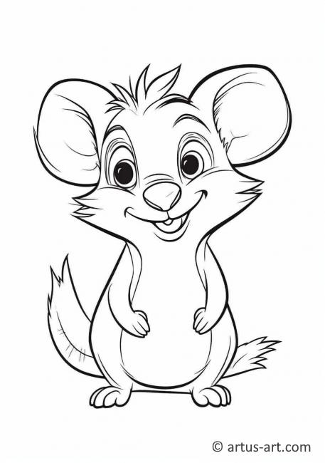 Bandicoot Coloring Page For Kids